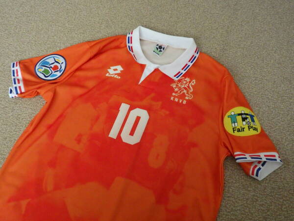 ベルカンプ★ユニフォーム★ユーロ 1996★オランダ 代表★90s★Lotto★ホーム 半袖 94 ワールドカップ ロット EURO Bergkamp サッカー