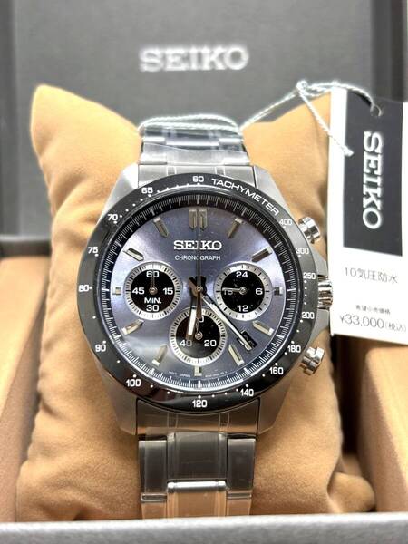 【新品-未使用】送料無料 腕時計 SEIKOSELECTION(セイコーセレクション)メンズ クロノグラフ ブルーグレー シルバー クオーツ スピリット