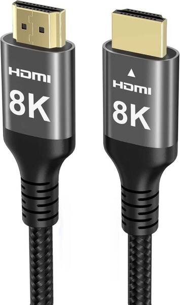 Ubluker 10K 8K 4K HDMI ケーブル 48Gbps 5M、(HDMI認証)ウルトラハイスピードHDMI ケーブル 4K 240Hz 144Hz 120Hz 8K 60Hz 0.01ms ARC