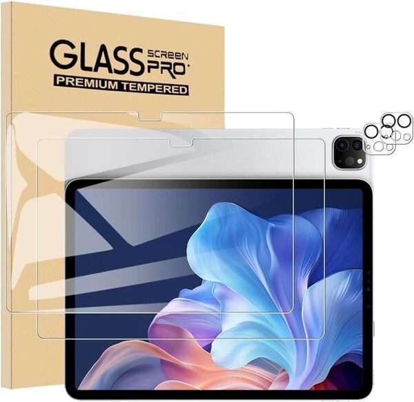 iPad Pro 11インチ 第5世代 用 フィルム 2024 改良 強化ガラスフィルム 2枚入り HD高透過率 簡単貼り付 iPad Pro 11 M4 用 ガラスフィルム