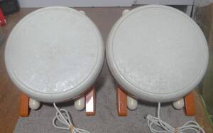 VT0771 天堂 Nintendo Wii 太鼓の達人 専用コントローラ タタコン 2個セット ジャンク品 動作未確認