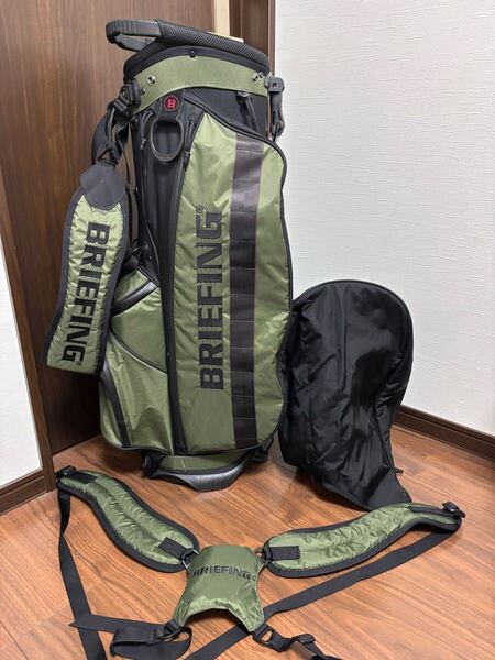 二子玉川店限定 ブリーフィング ゴルフバッグ キャディバッグ カーキ CR-5 #03