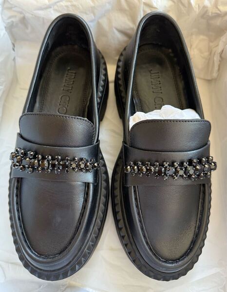 BRYER LOAFER FLAT | 35XXC 231BLACK/JET BLACK ジミーチュウ Jimmy Choo サイズ35 ローファー 黒