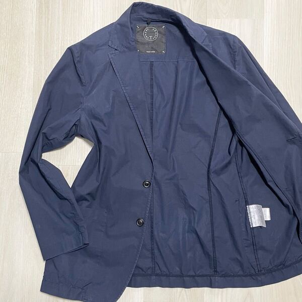 T JACKET【美品】テーラードジャケット 紺 Mサイズ位 イタリア製 ティージャケット ビジネス 通勤 仕事 セットアップ メンズ アンコン