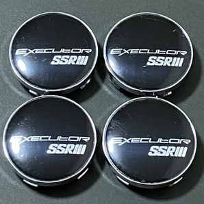 SSR executor ホイールキャップ センターキャップ ハブキャップ ブラック silver 60mm 4個セット