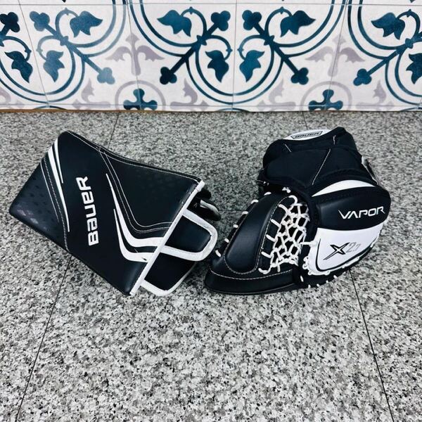 Bauer バウアー Vapor ベイパー X2.7 キャッチャーグローブ JR ゴーリー用ブロッカー キャッチャーセット アイスホッケー 防具