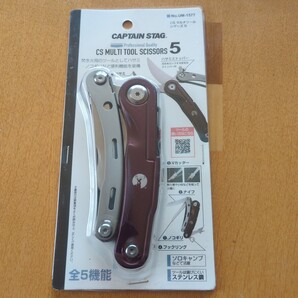 ★新品未使用★キャプテンスタッグ CS マルチツール シザーズ5 UM1577 アウトドア用品 キャンプ用品 非常用携帯品