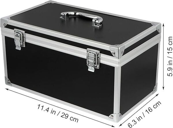902 アルミケース 工具箱 アルミツールケース DIY 工具入れ ツールボックス 工具 収納ケース キャリーボックス 軽量((内寸:29*16*15cm)