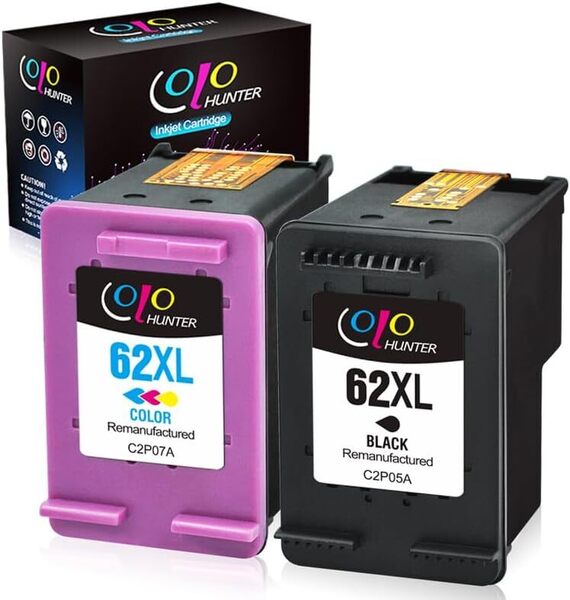 893 HP 62 62XL リサイクルインク ブラック 増量 カラー 増量 2個セット Envy 5660 5540 5640 5549 7640 7645 OfficeJet 200 250 5740 8040