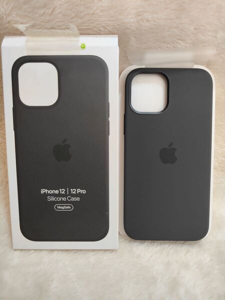 (D12)未開封 アップル純正 iphone12/12pro用 MagSafe対応 シリコンーケース ブラック