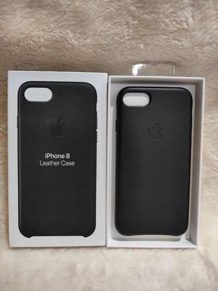 アップル純正 iphone7/8/SE2/SE3 レザーケース ブラック MQH92FE/A(L01)