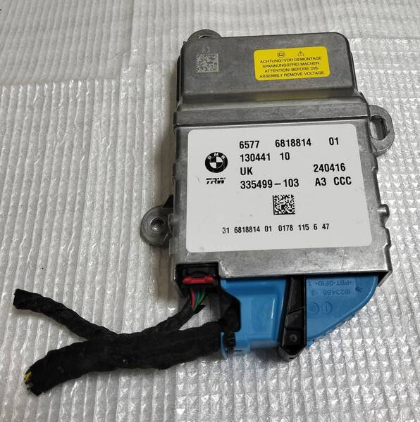 BMW 2016 ICM Control Unit Air Bag Module ECU 6577 6818814