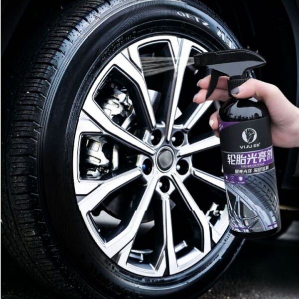 車用 タイヤワックス レザーワックス カーコーティングスプレー 500ml スポンジ付き 艶出し 3ヶ月持続 撥水 保護 匿名配送 カー用品