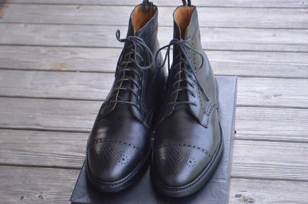 CROCKETT&JONES ブーツ US9D/UK8.5 ブラック ブラックフリース ブルックスブラザーズ