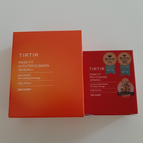 21N【2個セット】新品 TIRTIR ティルティル マスクフィット AIフィルタークッション18g&レッドクッション ミニサイズ4.5gファンデーション