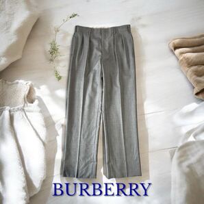 美品 BURBERRY 日本製 三陽商会 正規品 ヘリンボーン スラックス パンツ ボトムス バーバリー メンズ スーツパンツ フォーマル ビジネス