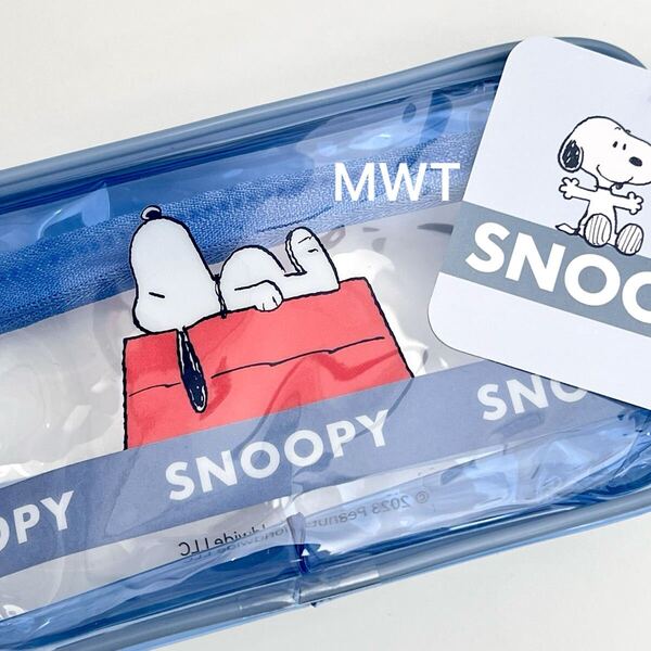 1654011 スクエアクリアポーチ スヌーピー ウッドストック レディース ファッション バッグ ポーチ 財布 ペンケース PEANUTS MWT