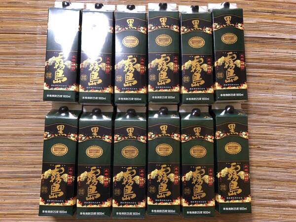 【12本セット】芋焼酎 黒霧島 1800ml パック 25%