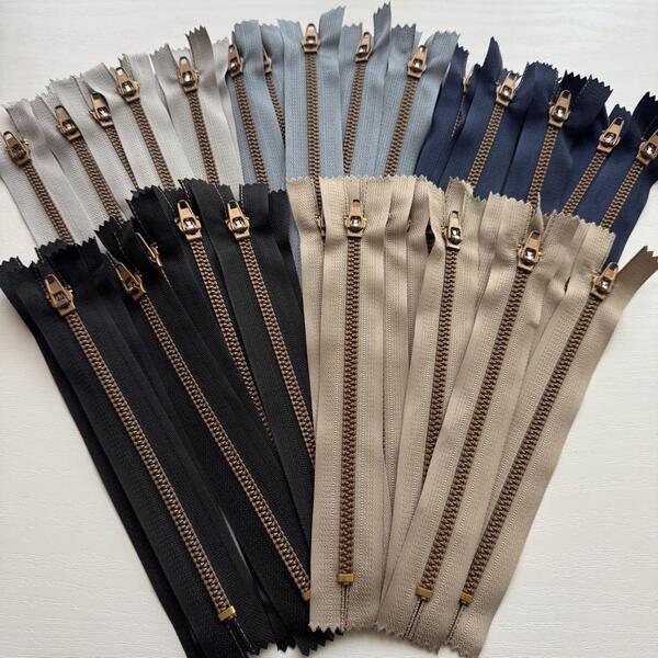 【50本セット】ファスナー18cm/5色(各10本ずつ)