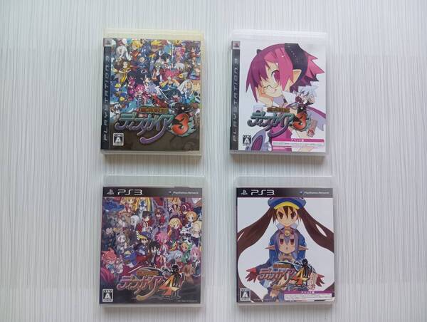 ps3 4本セット 魔界戦記ディスガイア 3 4 ラズベリル篇はじめました。 フーカ&デスコ編はじめました。