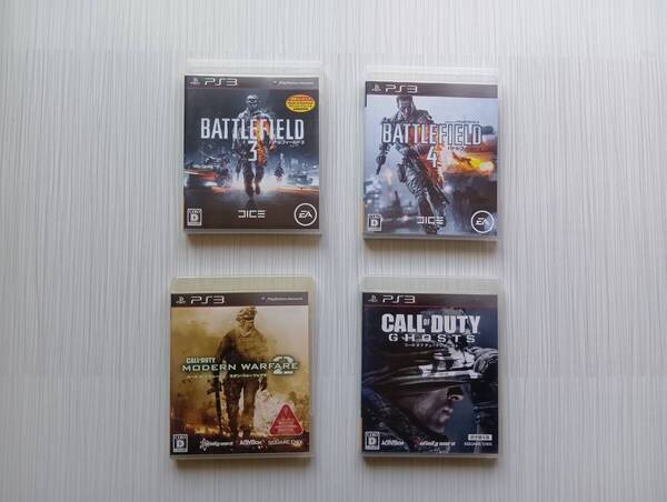 ps3 4本セット バトルフィールド3 バトルフィールド4 コール オブ デューティ モダンウォーフェア2 ゴースト