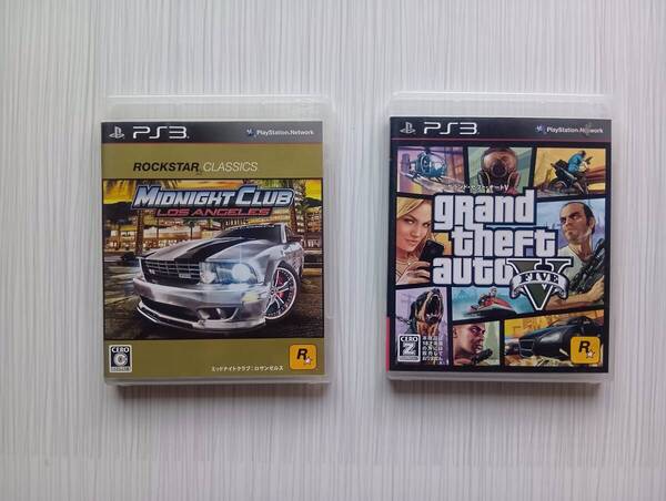 ps3 2本セット グランドセフトオートⅤ ミッドナイトクラブ ロサンゼルス