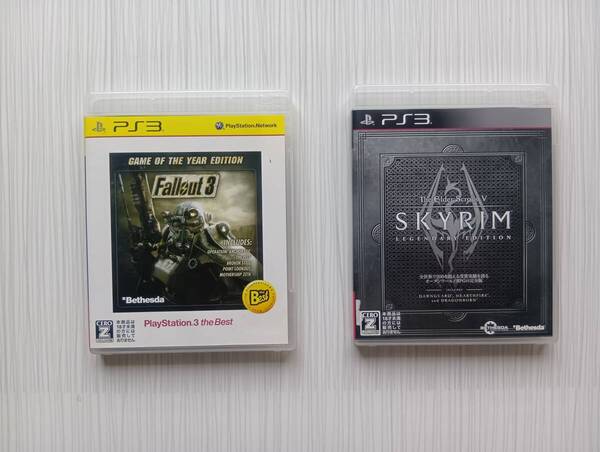 ps3 2本セット スカイリム レジェンダリー エディション フォールアウト3 ゲーム オブ ザ イヤーエディション