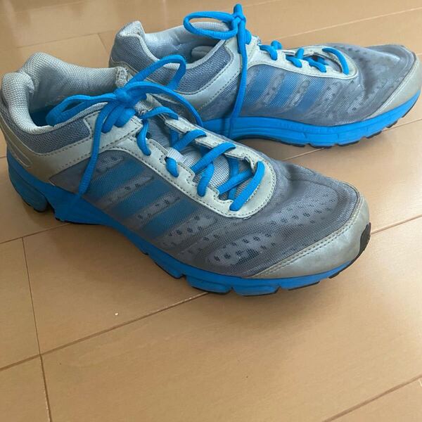 adidas ランニングシューズ 26.5cm グレー×ブルー