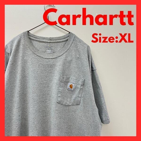【即日発送】古着 カーハート クルーネック Tシャツ メンズ グレー XL