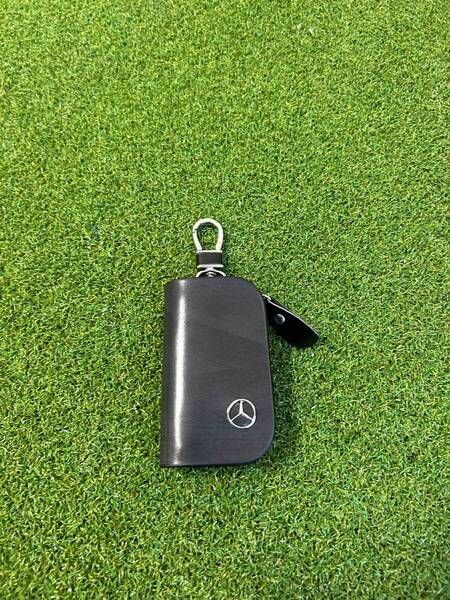 送料無料 Benz ベンツ スマートキーケース キーバッグ 本革 レザー ブラック 贅沢