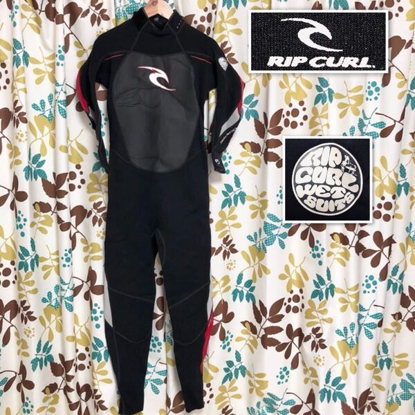 ■美品■RIPCURL リップカール FLATLICH 3.2 E3 セミドライフルスーツ ウエットスーツ ブラック サーフィン ポディボード