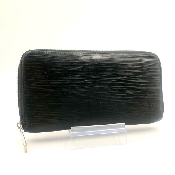 LOUIS VUITTON ルイヴィトン エピ ノワール ジッピーウォレット 長財布 レザー ブラック シルバー金具 スペイン製 刻印あり
