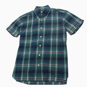 $ 美品 $ ■ MACKINTOSH PHILOSOPHY マッキントッシュ フィロソフィー■ ボタンダウン 半袖 シャツ ■ 紺 ネイビー■ チェック 総柄 ■ 夏