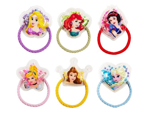 ディズニー プリンセス シャカシャカヘアゴム 6種 セット エルサ/アリエル/ラプンツェル/ベル/白雪姫/シンデレラ プレゼント