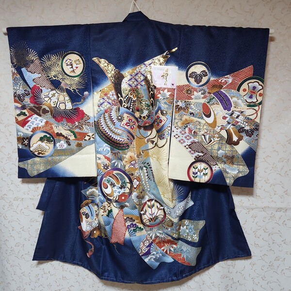 #5-024 (新品) ポリエステル 男児 お宮参り きもの