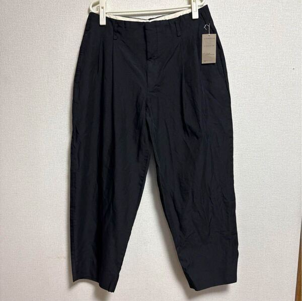 コムデギャルソンオムプリュス 25ss定番エステルツータック 山口一郎着 M comme des garons homme plus テーパード パンツ ブラック