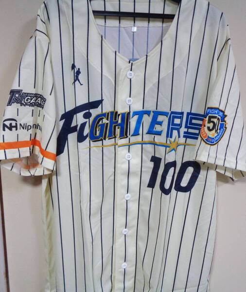50TH《新品》北海道日本ハム 50周年 限定ユニフォーム 背番号100■応援 日ハム ファイターズ FIGHTERS☆プロ野球 スタジアム観戦