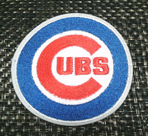 《青赤白CB円》◆激渋■シカゴ・カブス Chicago Cubs ベースボール刺繍ワッペン ◆MLB 野球◎アメリカ スポーツ メジャーリーグ■ 衣服DIY