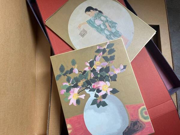 百の寿 春夏秋冬 小倉遊亀 色紙12枚 掛軸あり 絵のある生活