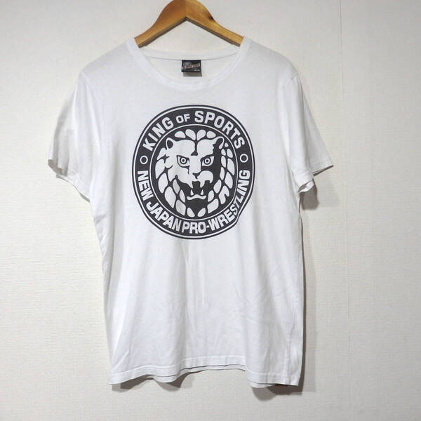 【送料無料】新日本プロレスTシャツ/Lサイズ やや小さめ ロゴデザイン