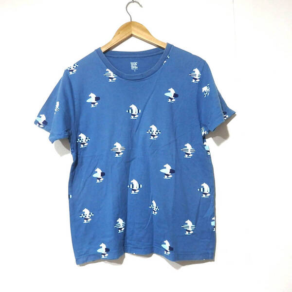 【送料無料】グラニフTシャツ/白くま 総柄 サーフィン Design Tshirts Store graniph Sサイズ