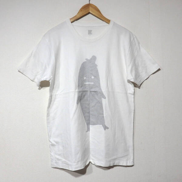 【送料無料】グラニフTシャツ/シャドーモンスター シルバープリント Lサイズ Design Tshirts Store graniph