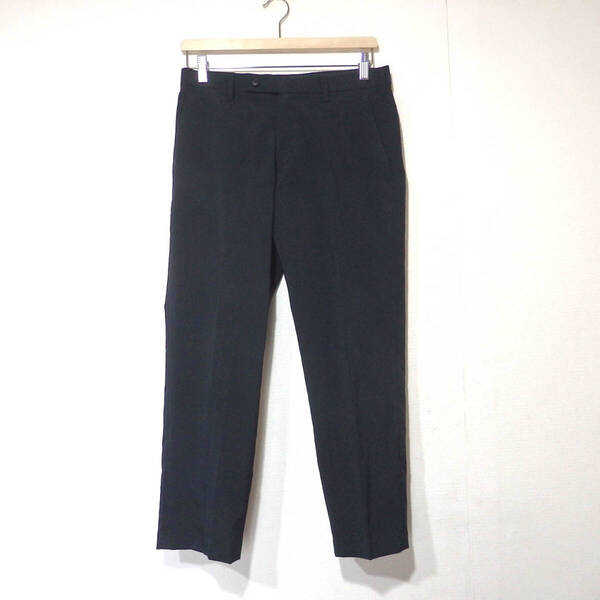 【送料無料】ユニクロ 感動パンツ 紺 J22/ウエストサイズ76 メンズ スラックスパンツ ポリエステル100%