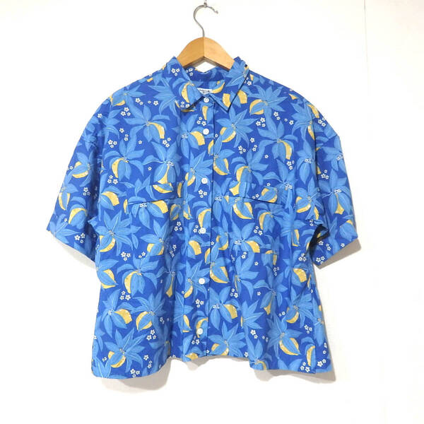 【送料無料】メーカーズシャツ鎌倉 半袖シャツ/柄シャツ レディース Fサイズ 丈直しあり MAKER'S SHIRT KAMAKURA