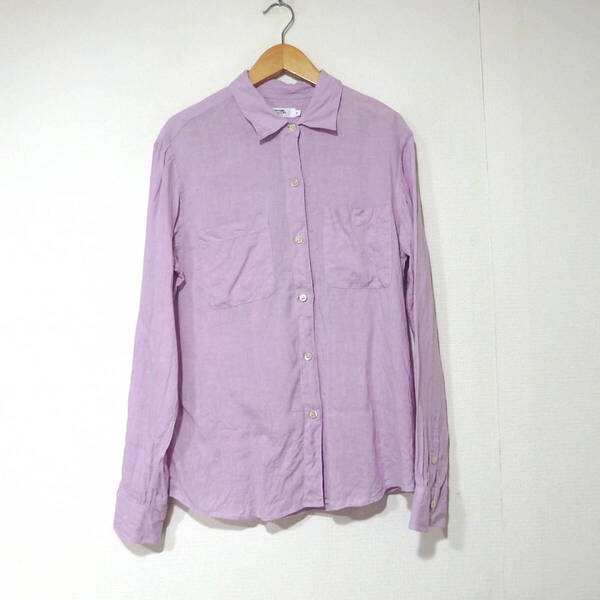 【送料無料】メーカーズシャツ鎌倉リネンシャツ/長袖 レディース サイズ38 MAKER'S SHIRT KAMAKURA