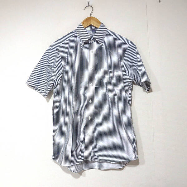 【送料無料】メーカーズシャツ鎌倉半袖シャツ/ストライプ柄 Mサイズ MAKER'S SHIRT KAMAKURA