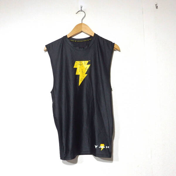 【送料無料】アンダーアーマーコンプレッションウェア/ノースリーブ SMサイズ ブラックアダム BlackAdam UNDER ARMOUR