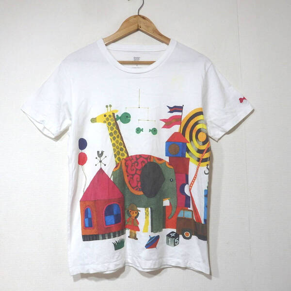 【送料無料】グラニフ×五味太郎Tシャツ/黄色い色移りあり Mサイズ Design Tshirts Store graniph