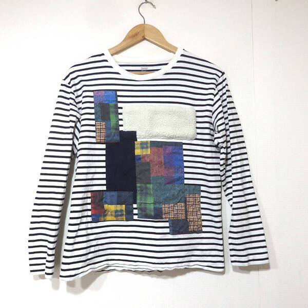 【送料無料】グラニフTシャツ/長袖 ボーダー Mサイズ Design Tshirts Store graniph