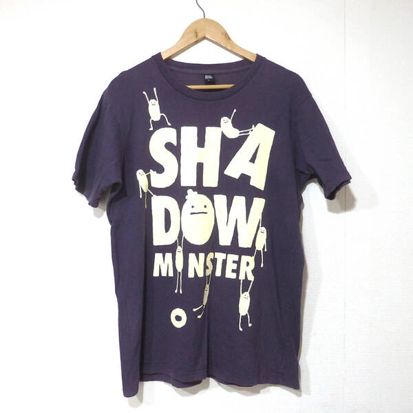 【送料無料】グラニフシャドーモンスターTシャツ/パープル Lサイズ